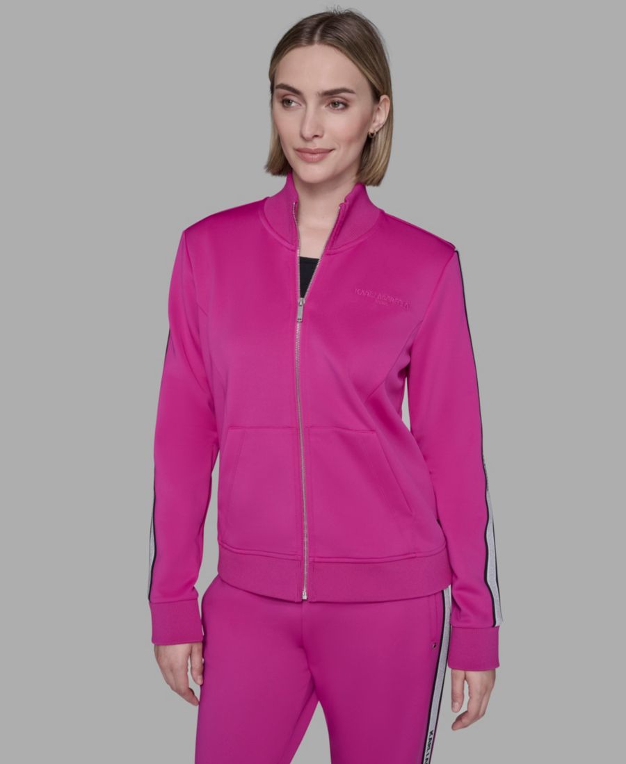 

Женская куртка на молнии с логотипом KARL LAGERFELD PARIS, Bright Jewel Pink