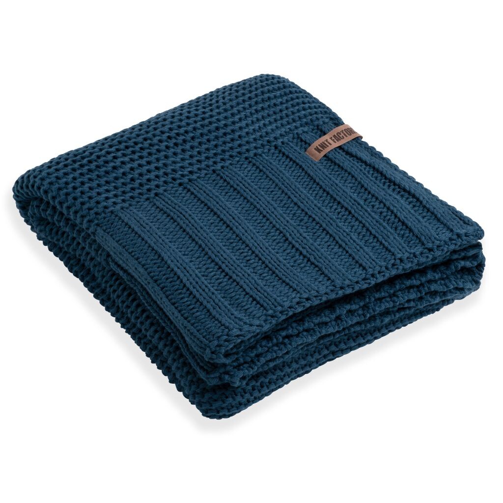 

Knit Factory Vinz Plaid XL - Бензин - 195x225 см, синий