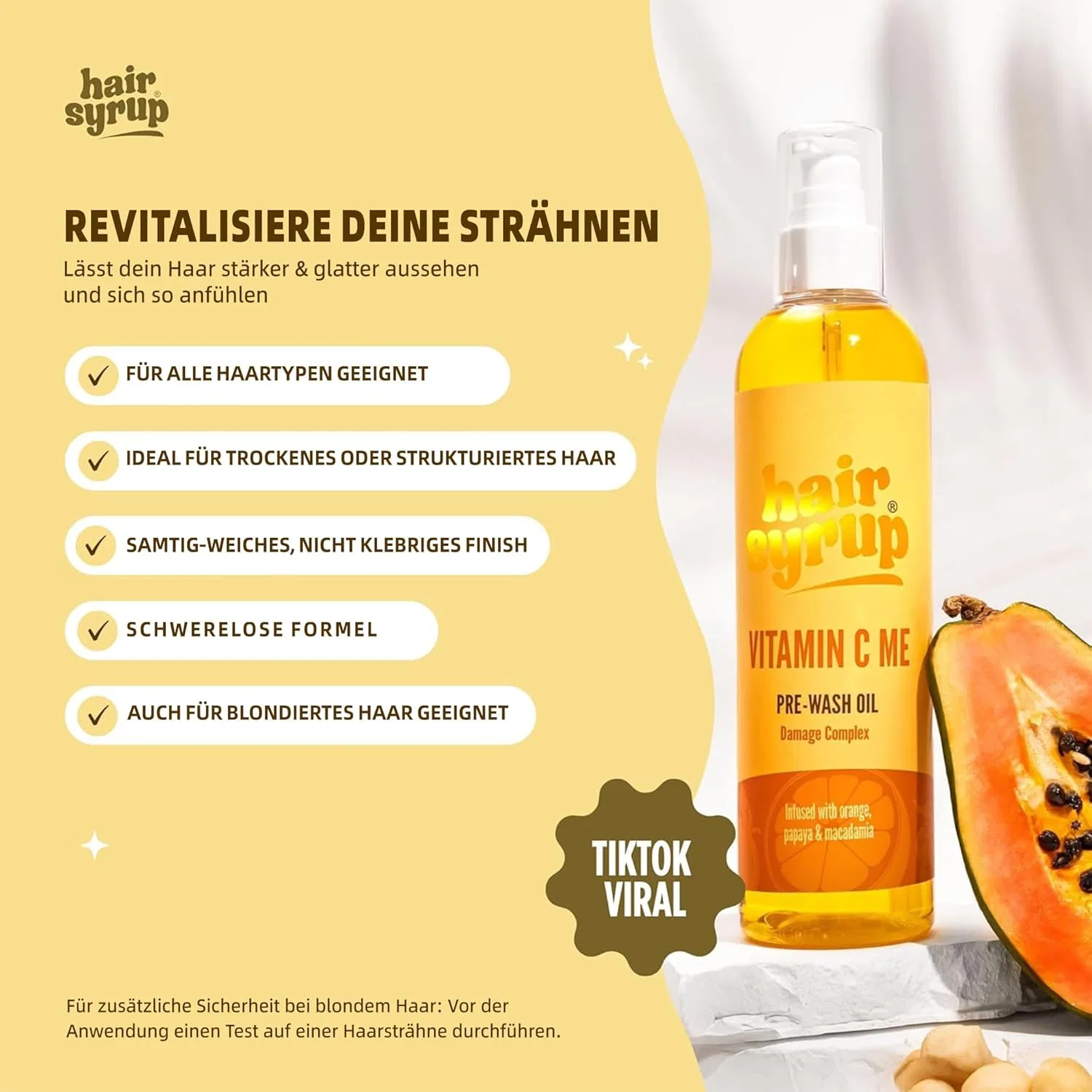 Масло для волос перед мытьем «Vitamin C Me» от Hair Syrup (300 мл) Hair Syrup — фото 3