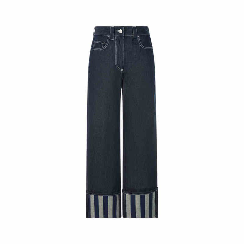 

Прямые джинсы с подвернутым низом Sunnei, темно-синий