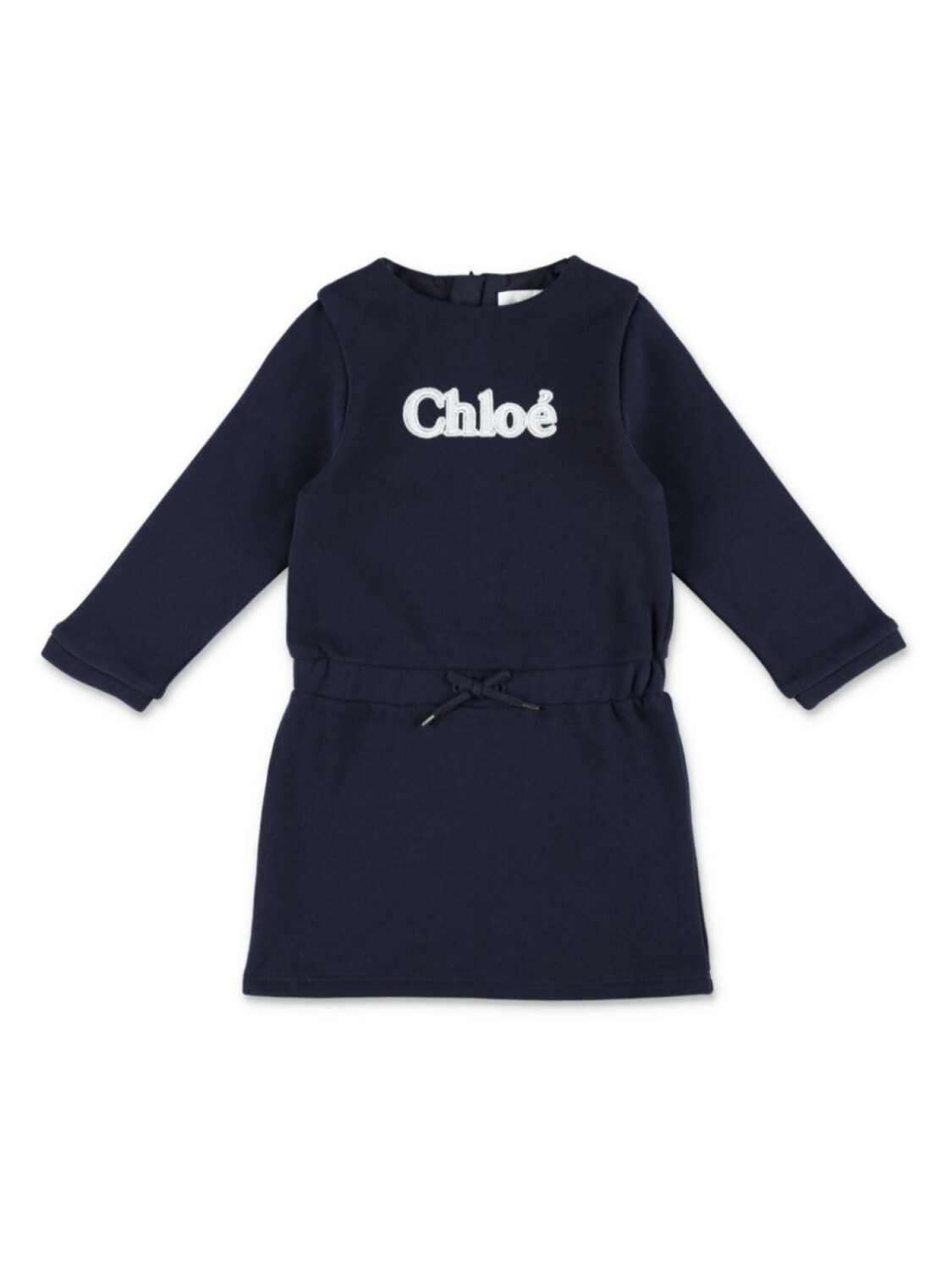 

Платье с аппликацией логотипа Chloé Kids, синий