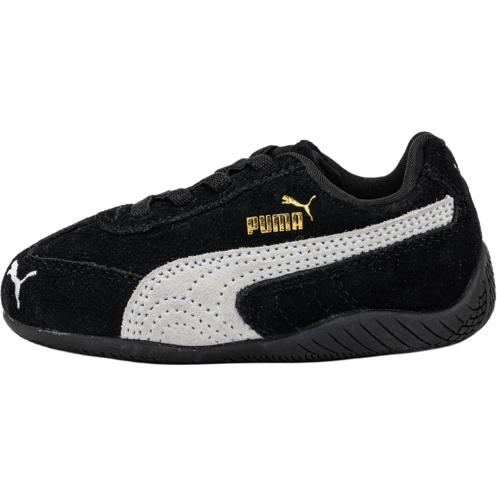 PUMA Speedcat Collection устойчивые к истиранию низкие детские ботинки Black White для малышей — фото 3