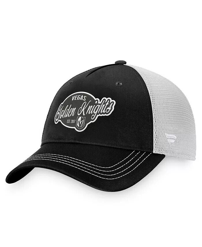 

Женская черная, белая кепка Vegas Golden Knights Fundamental Trucker Adjustable Hat Fanatics