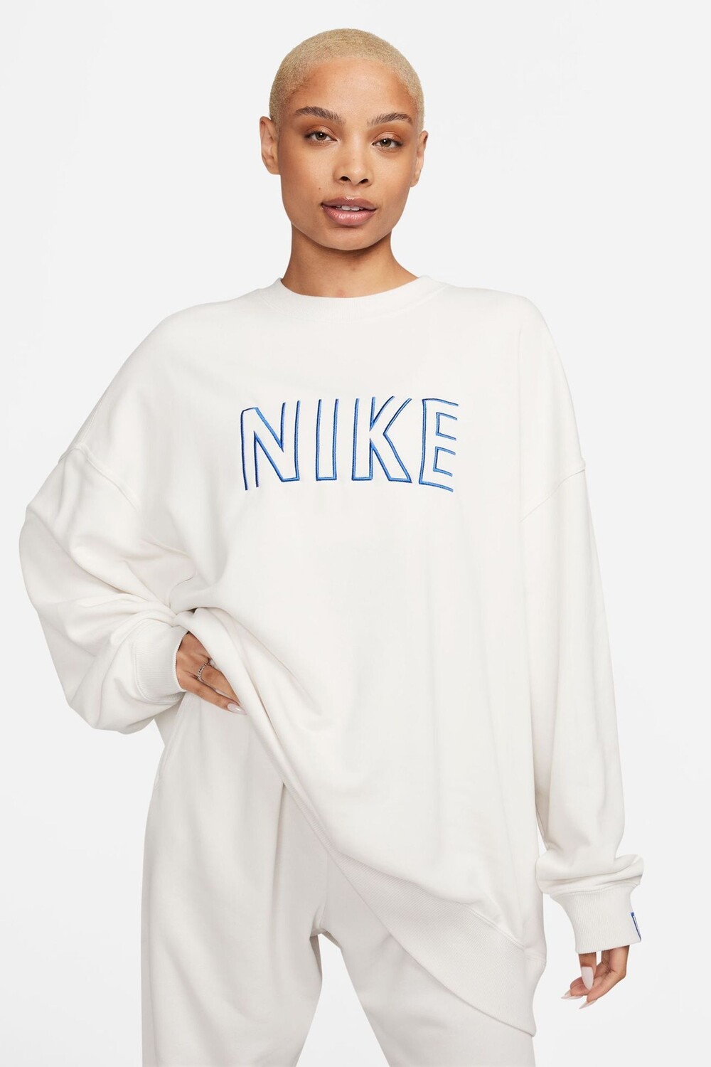 

Толстовка оверсайз с вышитым логотипом и круглым вырезом Nike