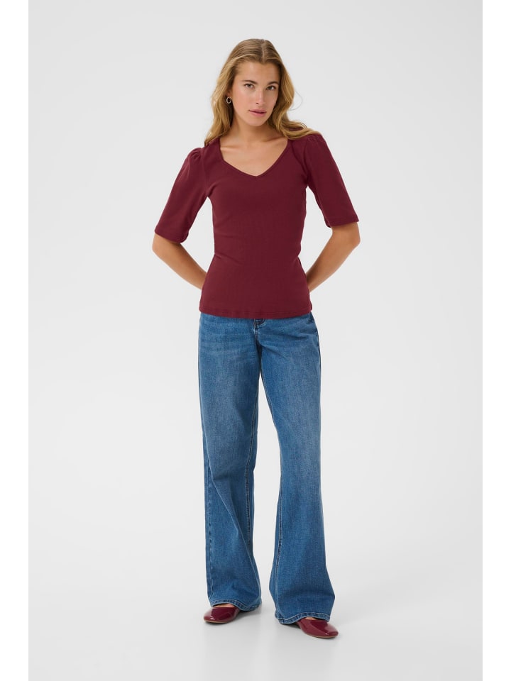 

Kaffe Футболка KAcarla Slim fit цвета Зинфандель