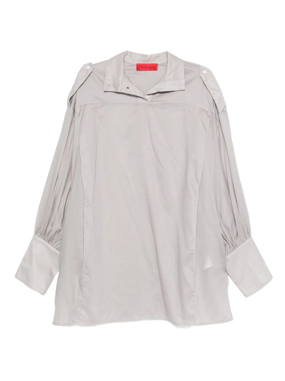 

Рубашка с отделкой из разных материалов Thelatest, фиолетовый