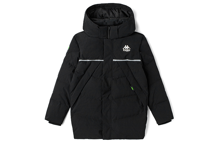 

Однотонная утепленная куртка с капюшоном мужская черная Kappa, Black-990, Черный, Однотонная утепленная куртка с капюшоном мужская черная Kappa, Black-990