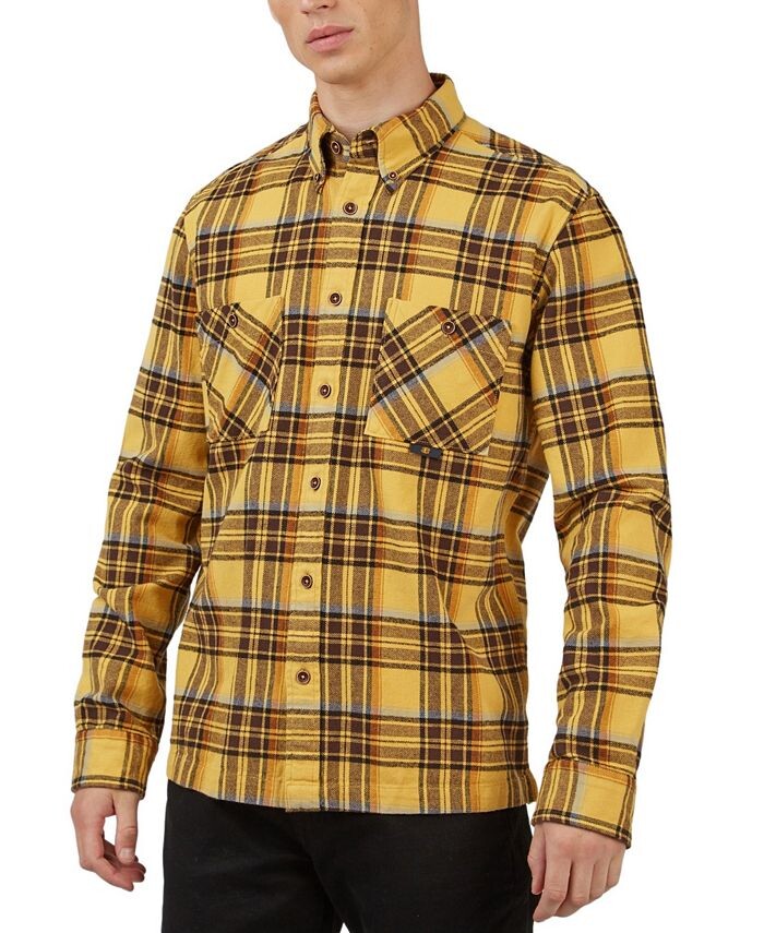 

Мужская рубашка в клетку с начесом Ivy Ben Sherman, желтый