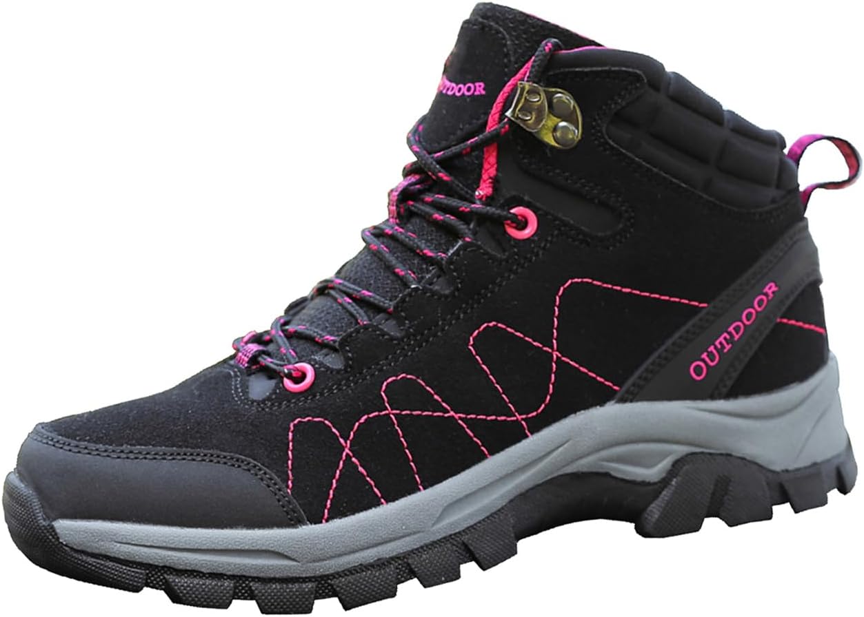 

Мужские походные ботинки Lanverth, водонепроницаемые, утепленные мехом, зимние снегоступы, нескользящие высокие ботинки для трекинга, кемпинга и активного отдыха на природе, розовый