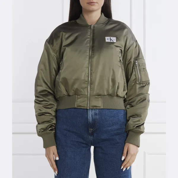 

Укороченный бомбер Calvin Klein, зеленый