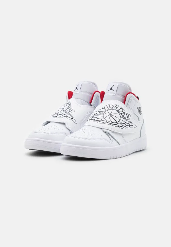 Кроссовки sky jordan 1 hightop Jordan, White/Black/Gym Red/University Blue — фото 2