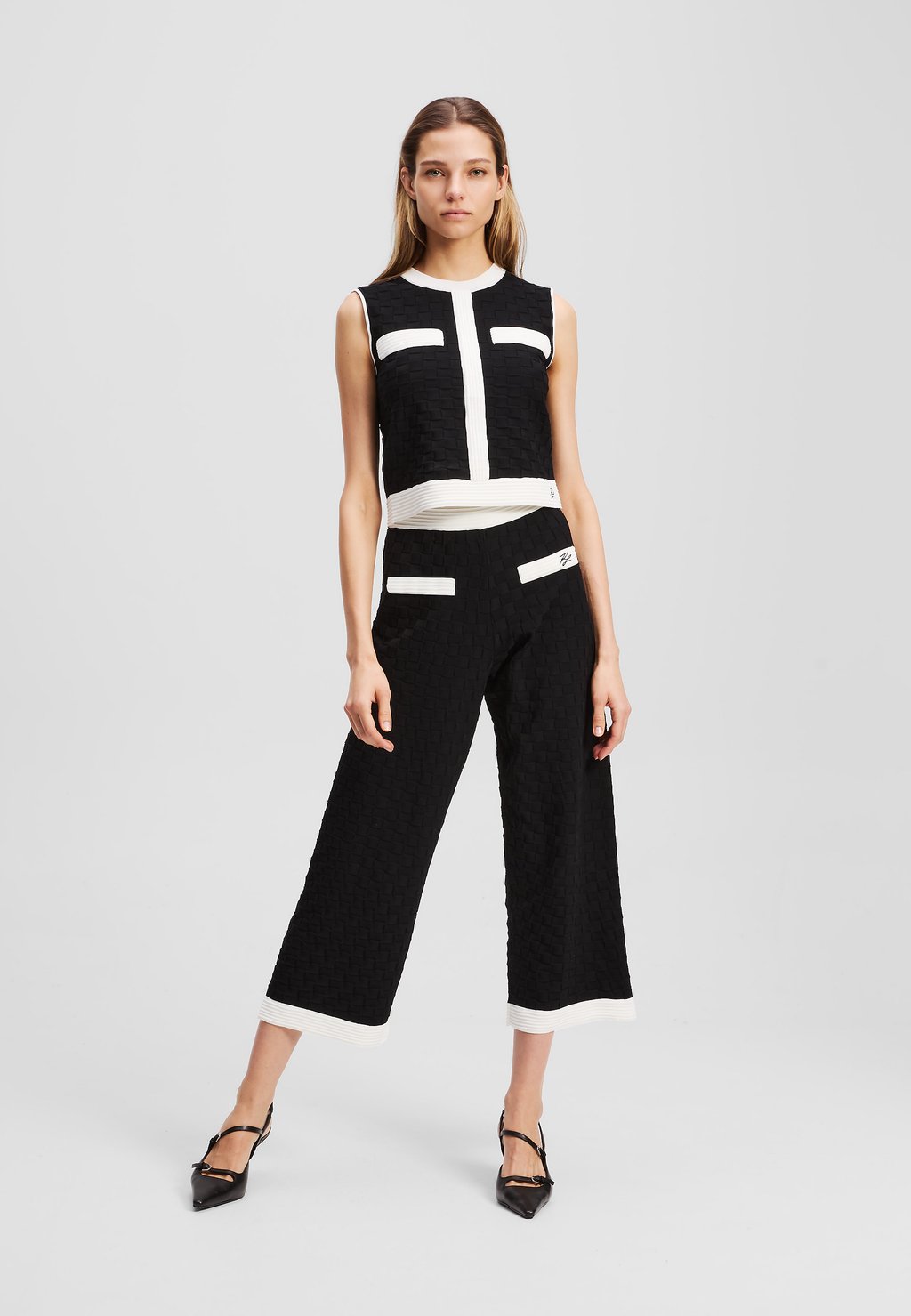 

Брюки CONTRAST PANTS KARL LAGERFELD, черный
