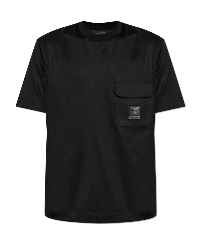 

Футболка с карманом Emporio Armani, черный