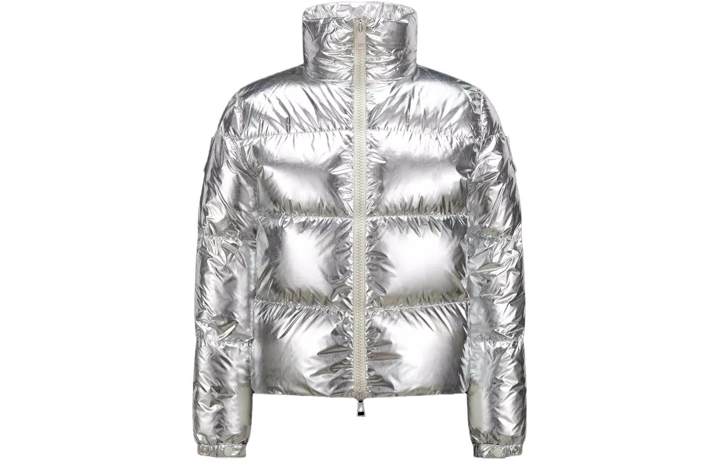 

Пуховик женский серебристый Moncler, серебряный