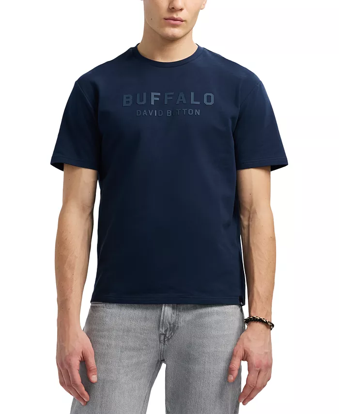 

Мужская футболка с коротким рукавом Tomba Crewneck с принтом логотипа Buffalo David Bitton, синий