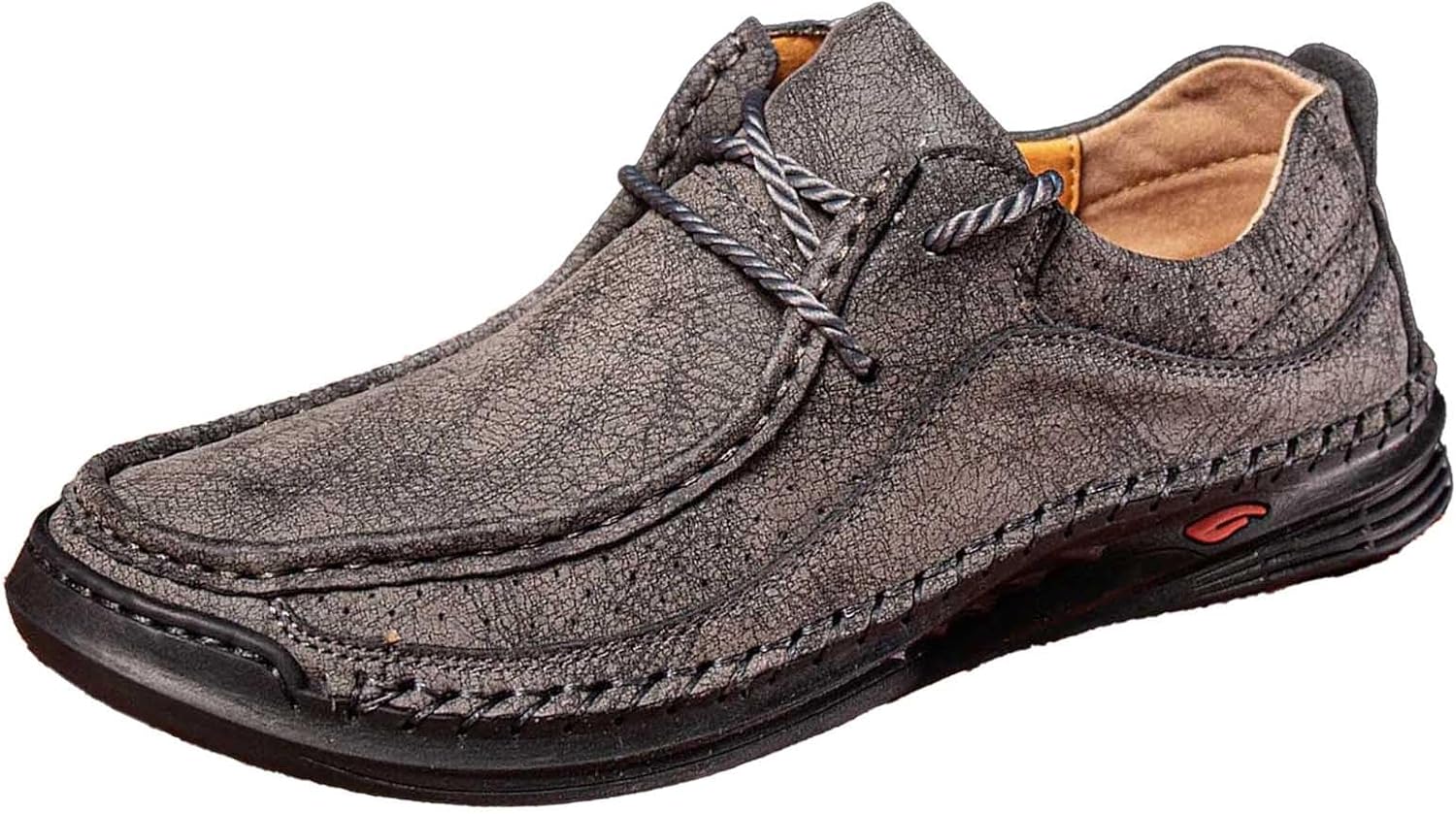 

Мужские кожаные повседневные туфли, удобные слипоны, легкие дышащие кроссовки для ходьбы и вождения Generic, серый