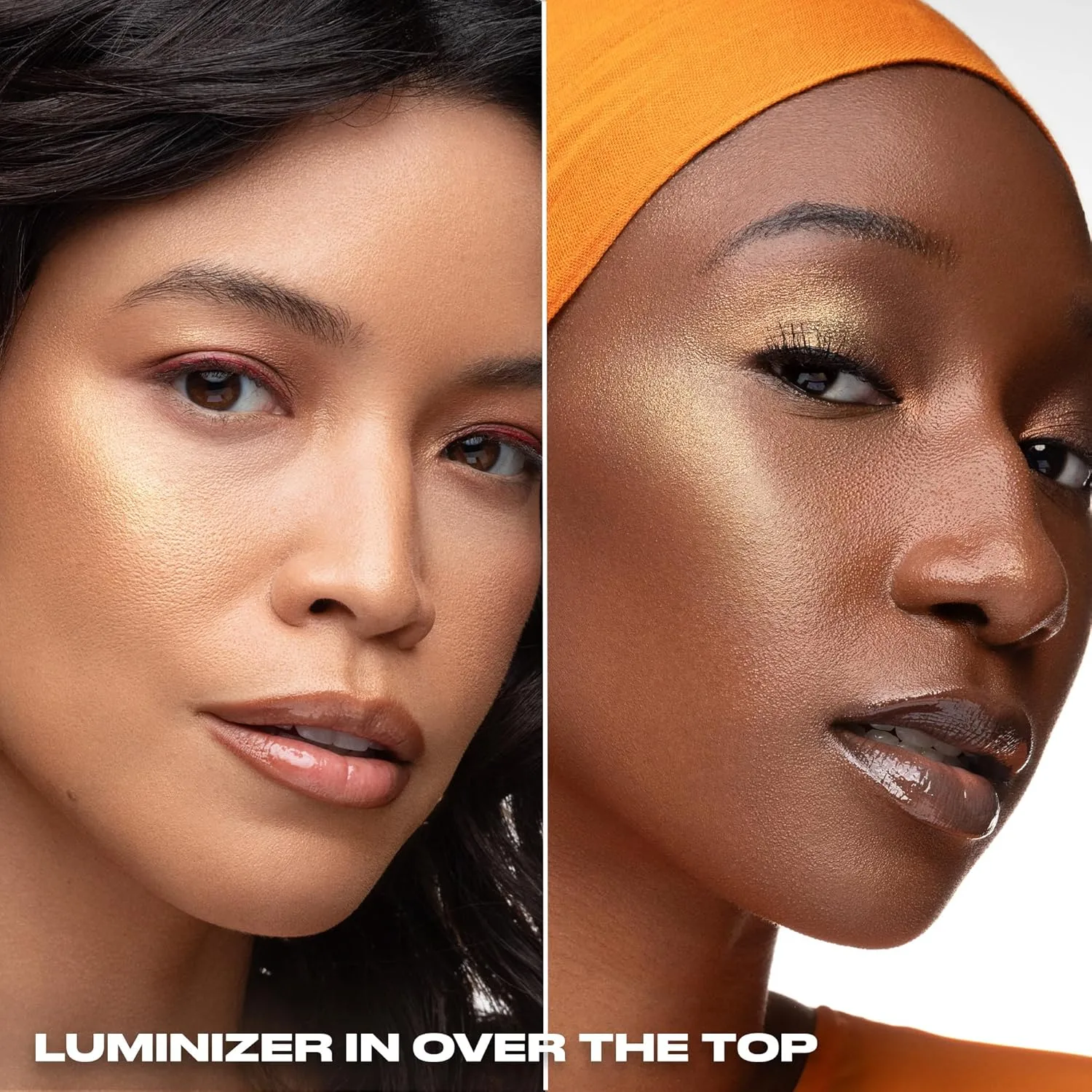 Urban Decay Face Bond Luminizer, водостойкий жидкий хайлайтер + бронзер для всего лица, глаз и тела, сияющий макияж с 3% ниацинамида, устойчивый к размазыванию и переносу - 1 жидкая унция, Over the Top (hyper metallic gold) — фото 2