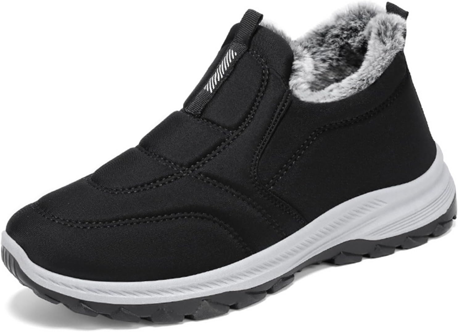 

Женские зимние ботинки для снега и мужчин Женские зимние теплые ботинки с меховой подкладкой, ботинки на щиколотку, без шнурков, для улицы, противоскользящие (Серые - Мужские, Женские 9/Мужские 8.5) Cpmbfdc