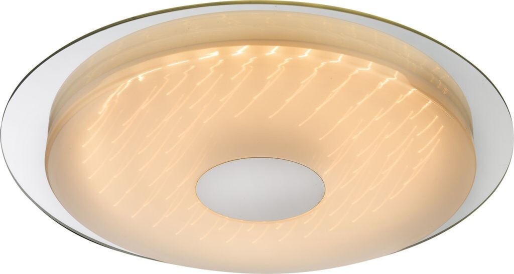 

Потолочный светильник Globo Lighting, хромированный, с регулировкой яркости, фиксация цвета, пульт дистанционного управления, батарейки 2x AAA в комплекте, ø: 450 мм, В: 50 мм, вкл., белый