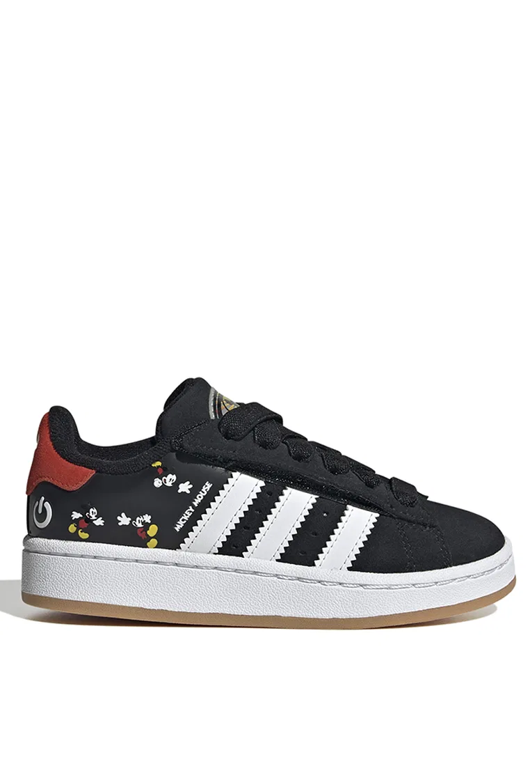 Кроссовки детские, с подсветкой и эластичной шнуровкой, Adidas x Disney Mickey Mouse Campus 00s, белые