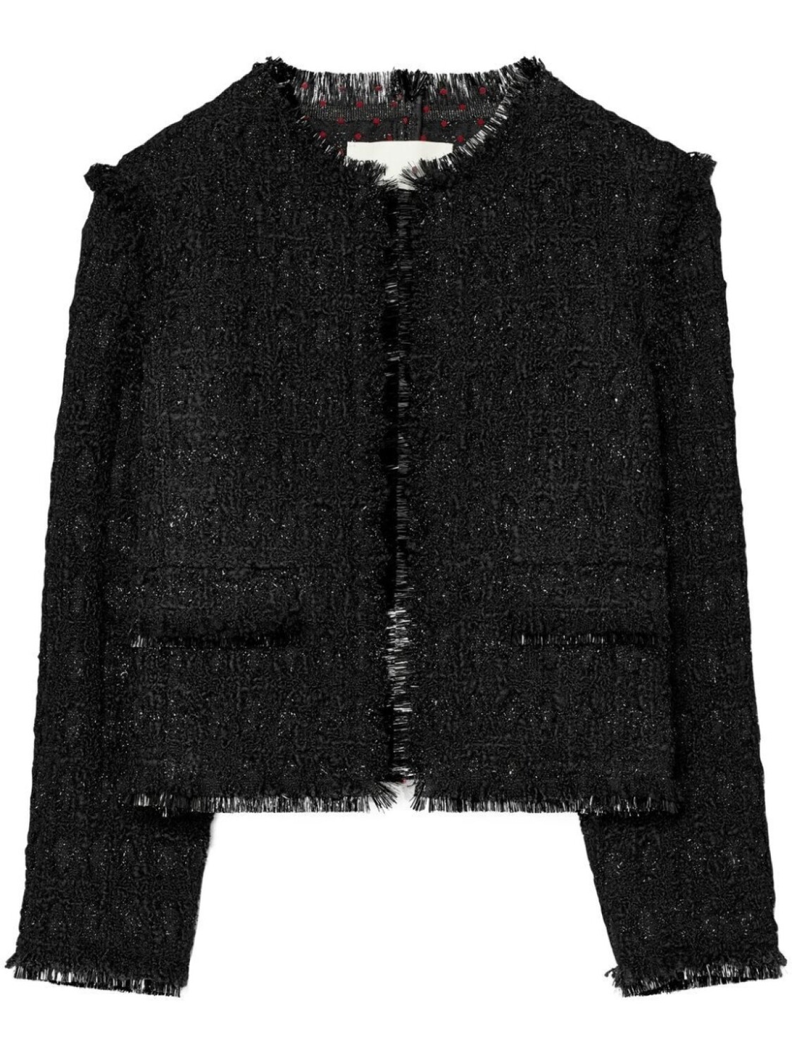 

Tory Burch твидовый пиджак Tinsel, черный