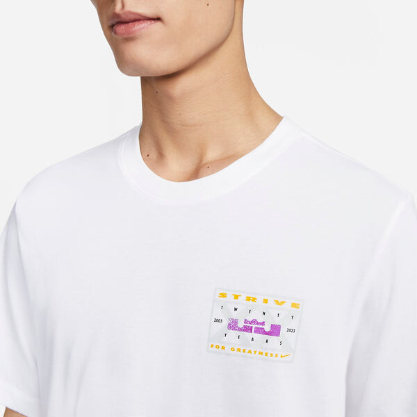 Футболка Nike Lebron James DRY-FIT T-shirt 'White', белый — фото 2
