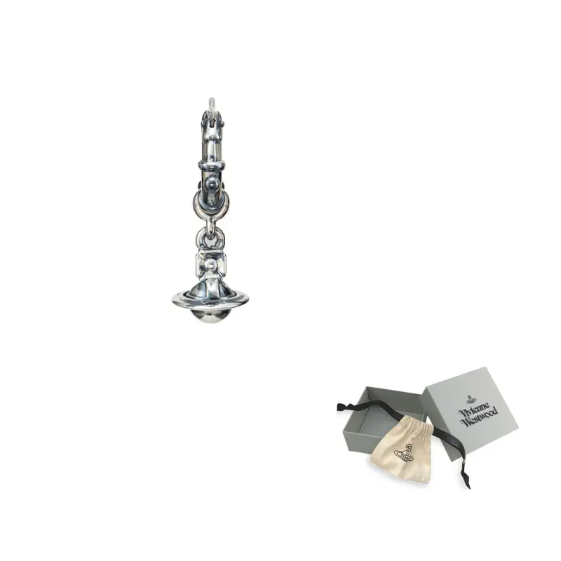 

Серебряные латунные серьги унисекс Silver Vivienne Westwood, серебряный