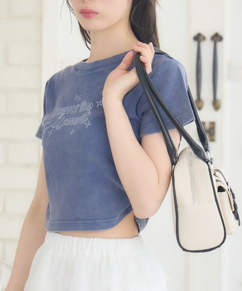 

Футболка с логотипом, кислотная стирка Ems excite, темно-синий