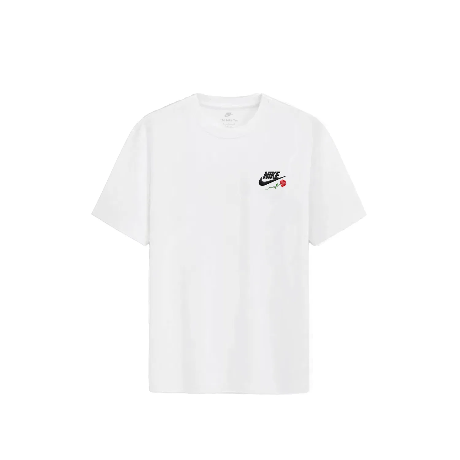 Футболка Sportswear, унисекс, бело-желтая, с вышивкой солнца, круглый вырез, прямой крой Nike, White Yellow Embroidery Sun