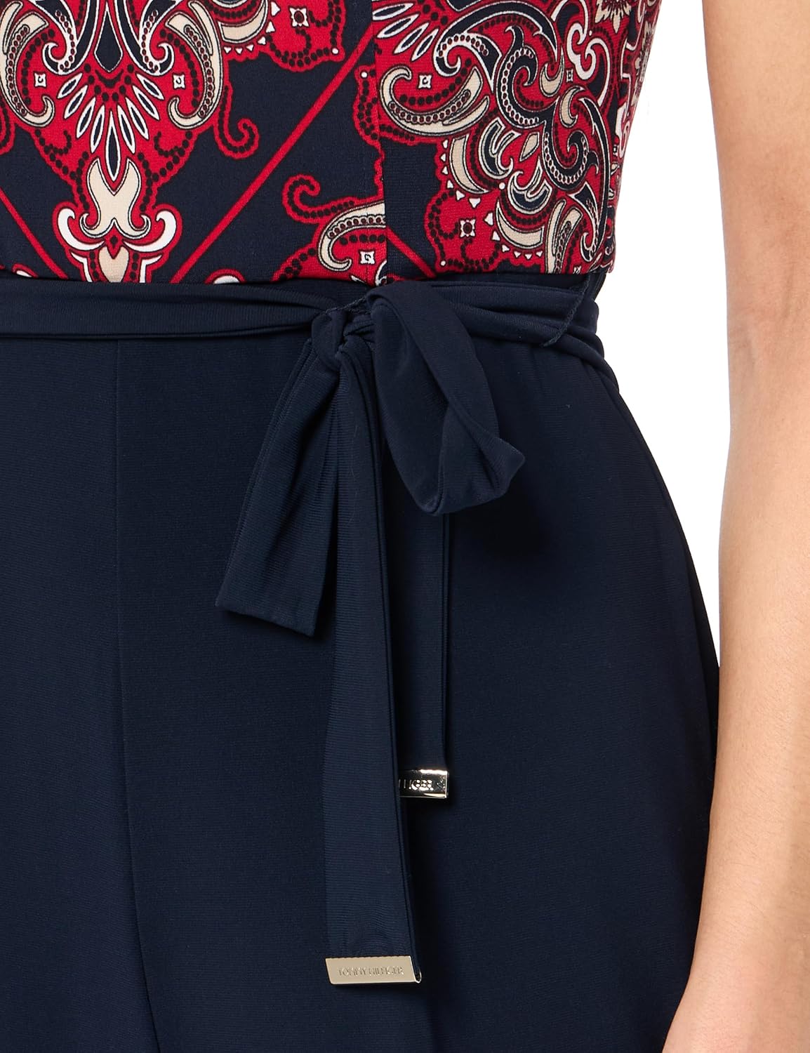 Женский комбинезон Tommy Hilfiger Bandana Tie Waist без рукавов, Sky Captain Multi — фото 2