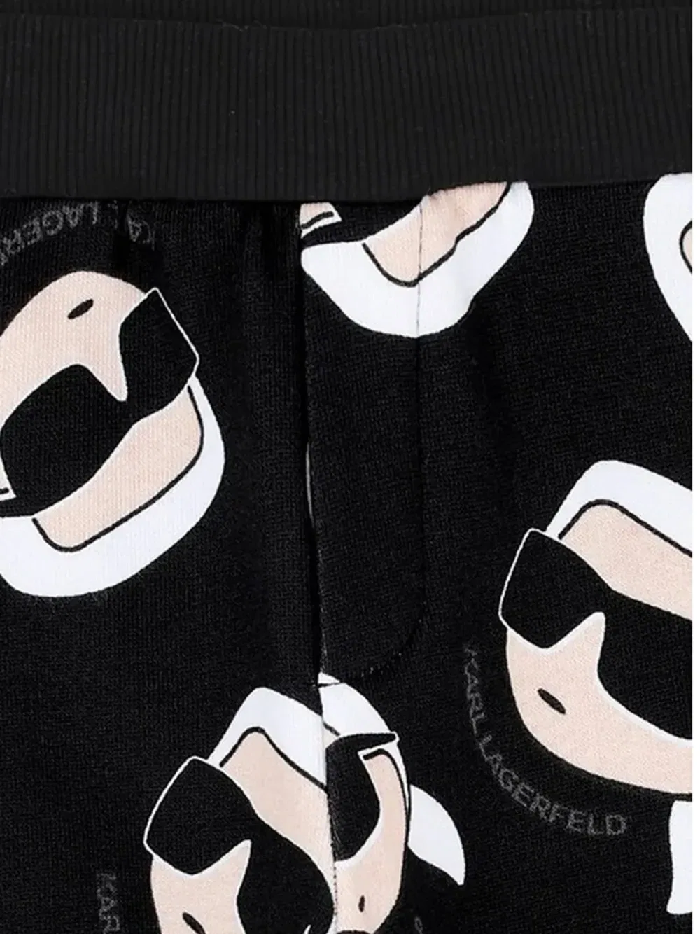 Спортивные брюки с принтом KARL LAGERFELD KIDS, черный — фото 3