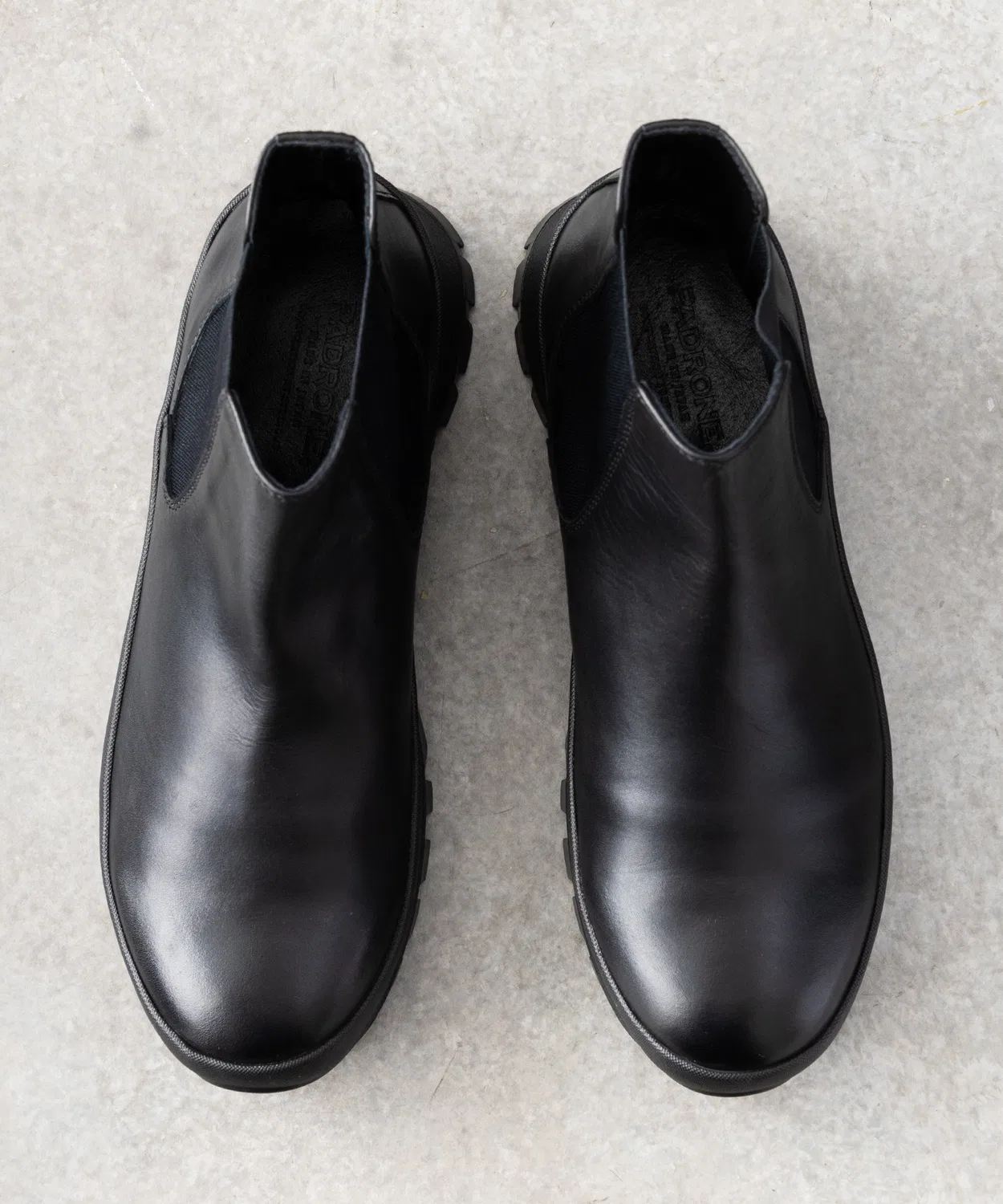 Ботинки PADRONE SIDE GORE BOOTS с подошвой Vibram, кожа, черные — фото 3