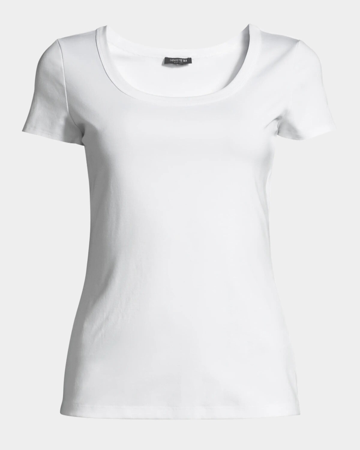 

Базовая футболка из хлопка стрейч Lafayette 148 New York, белый