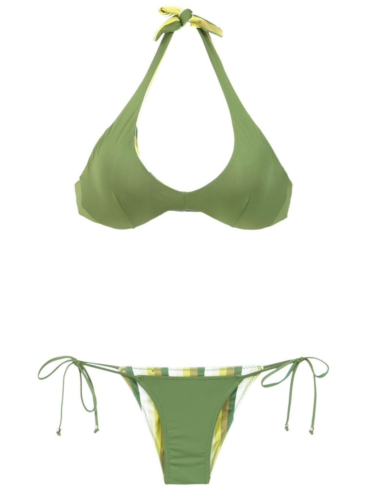 

Amir Slama reversible bikini set, зеленый