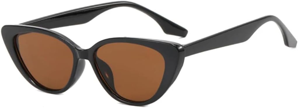 

Солнцезащитные очки с защитой UV400 | «Кошачий глаз», маленькие линзы конфетного цвета | для женщин и мужчин, для занятий спортом на открытом воздухе и вождения DSVIGF, Black Brown