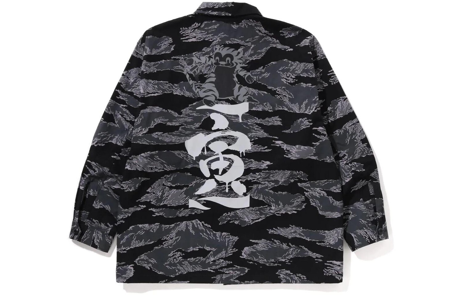 Рубашка свободного кроя в стиле милитари BAPE Tiger Camo A Bathing Ape, желтый — фото 2