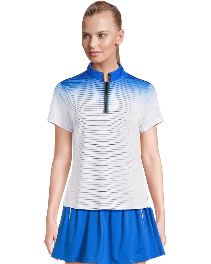 

Топ Jamie Sadock Flux Print Short Sleeve Top, цвет Electric Blue