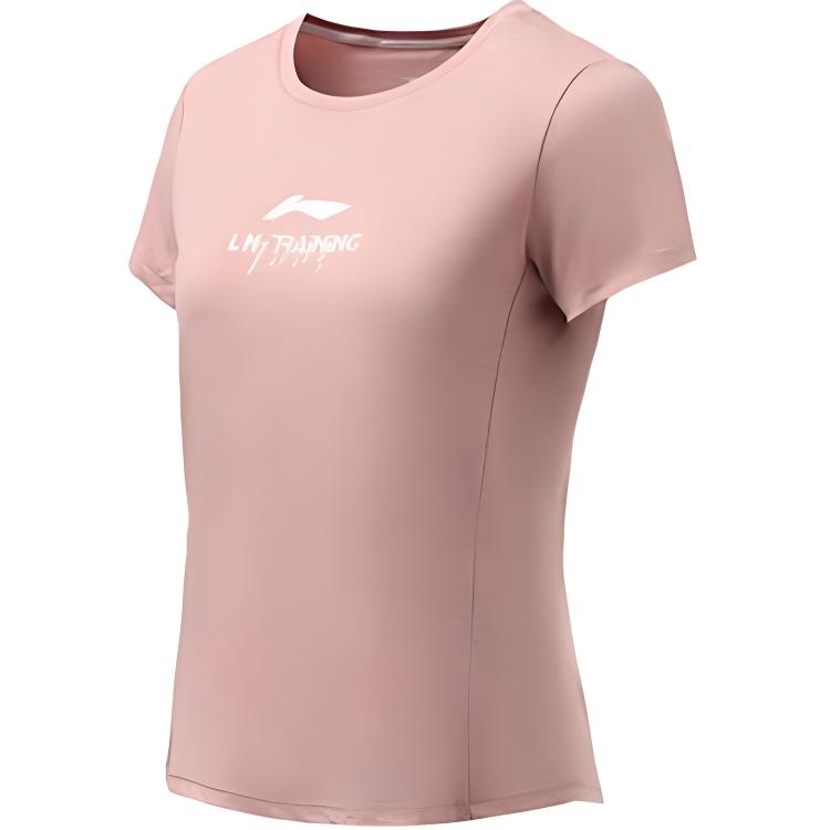 

LINING Футболка Fitness Series женская смешанный цвет Mist Rose Pink, Розовый, LINING Футболка Fitness Series женская смешанный цвет Mist Rose Pink