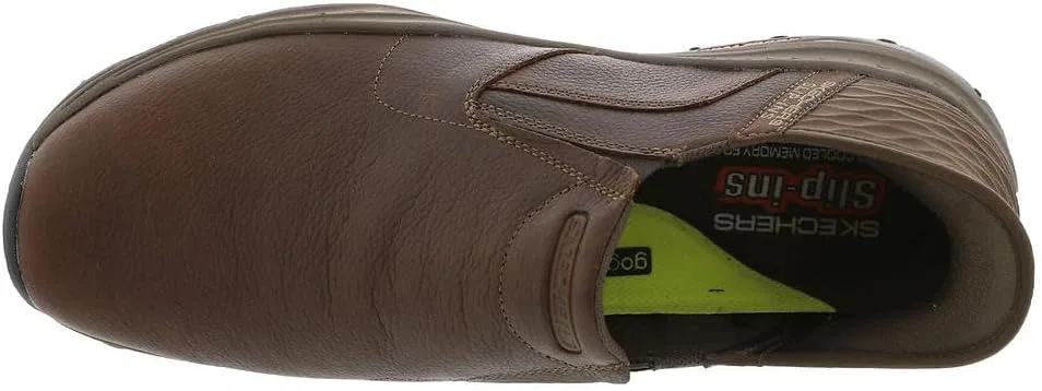 Мужские кожаные слипоны Skechers Craster Lanigan Twin Gore с закругленным носком, артикул 204847, Red Brown — фото 2