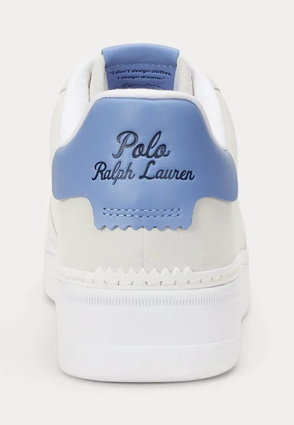 Замшевые кроссовки masters court Polo Ralph Lauren, Bianco/Campus Blue — фото 3