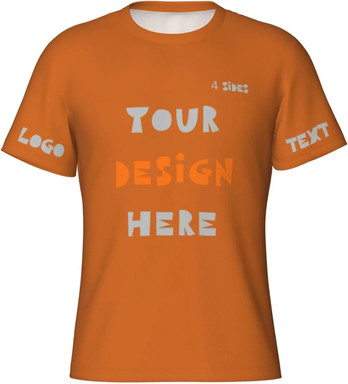 

Футболка с принтом на 4 сторонах