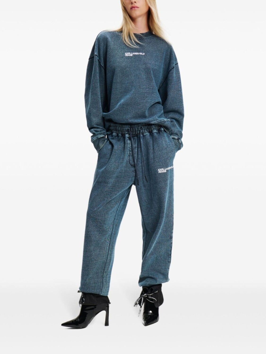 

Karl Lagerfeld Jeans толстовка Acid Wash, синий