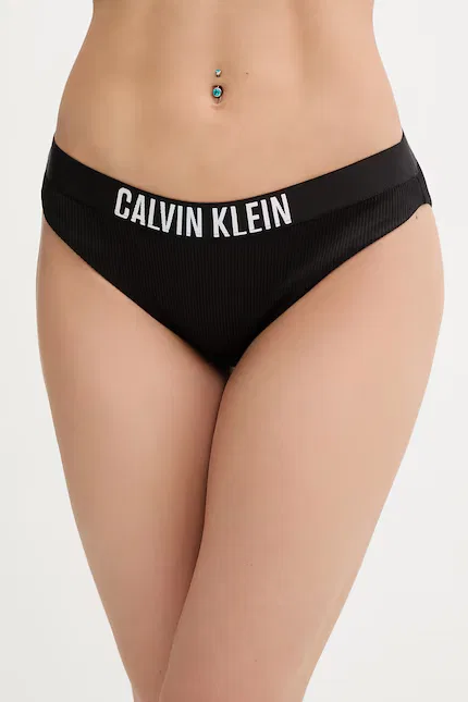 Купальник раздельный трусы с высокой талией Calvin Klein, черный
