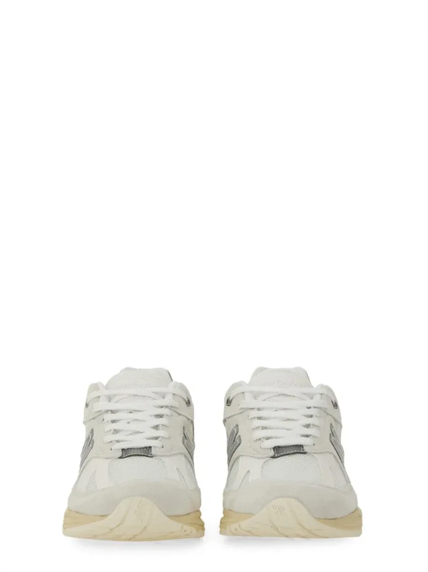 Спортивные кроссовки из свиной кожи и сетки с амортизирующей подошвой New Balance, Neutrals — фото 4