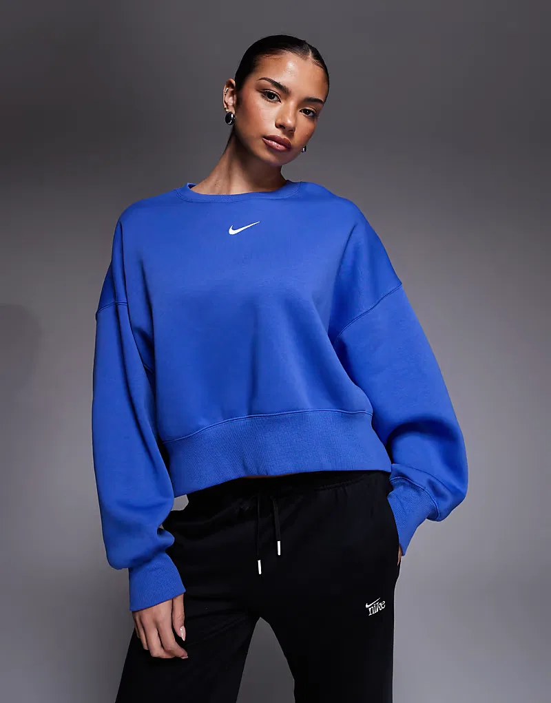 Толстовка Nike Phoenix Fleece оверсайз, синий