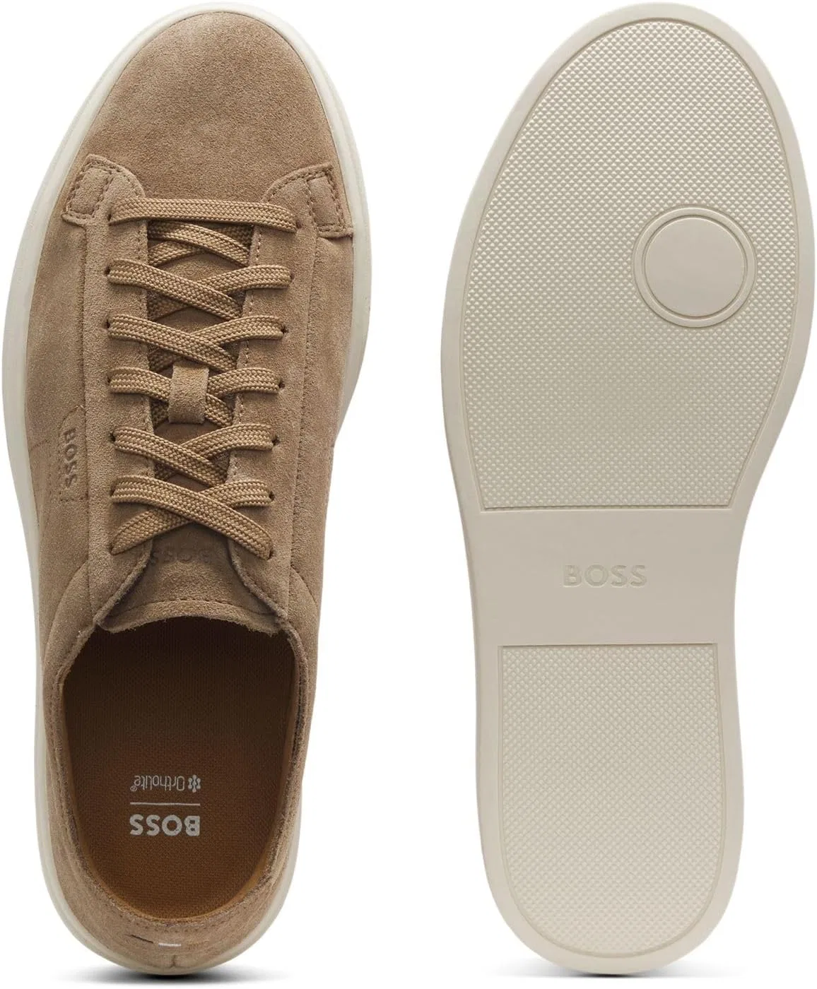 BOSS Мужские теннисные кроссовки Kieran_Tenn_wcsd 10271675 01, Medium Beige — фото 4
