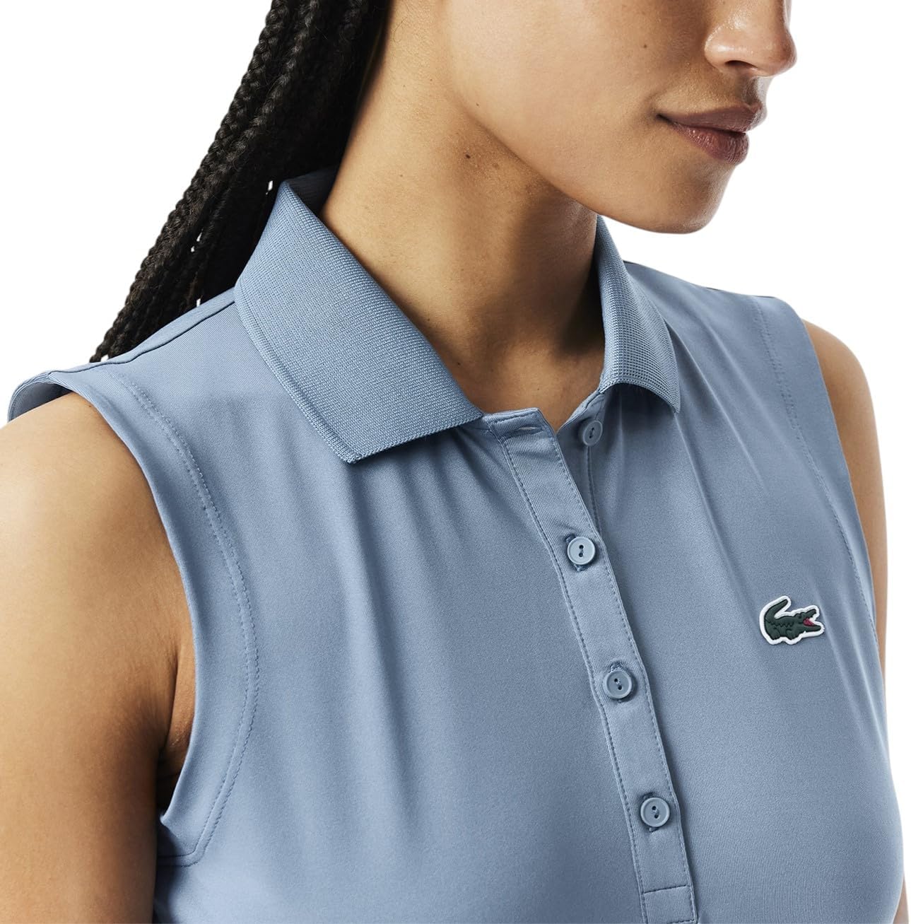 Поло Lacoste для гольфа женское Dusty Blue — фото 2