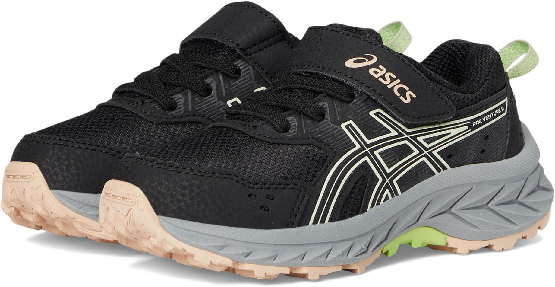 

Кроссовки ASICS Kids Gel-Venture 9 Pre-School, цвет Black/Whisper Green