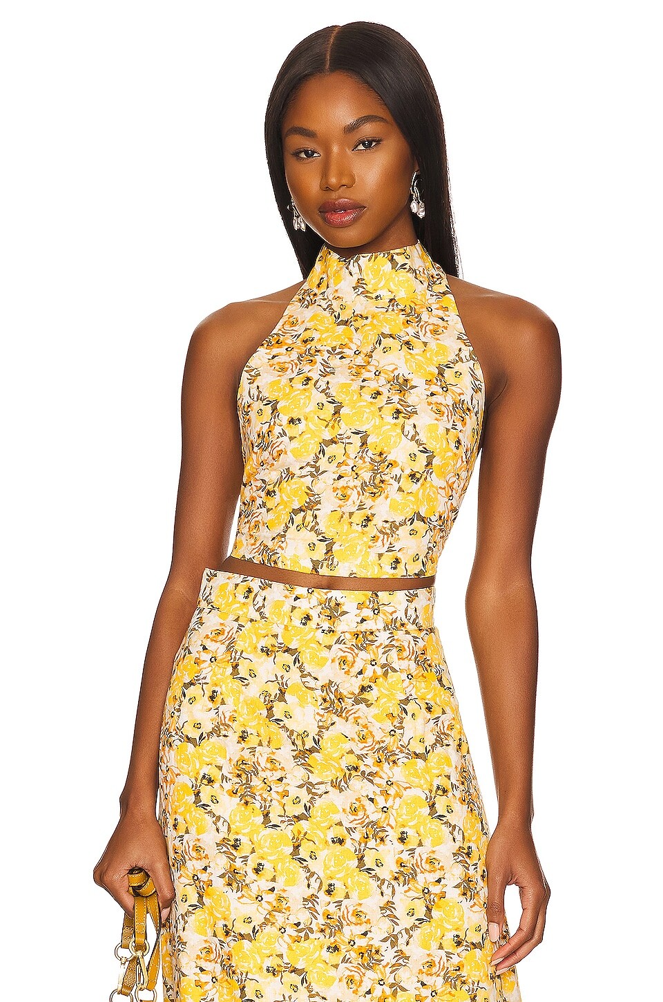 

Топ Something Navy Floral Halter, цвет Cream Multi