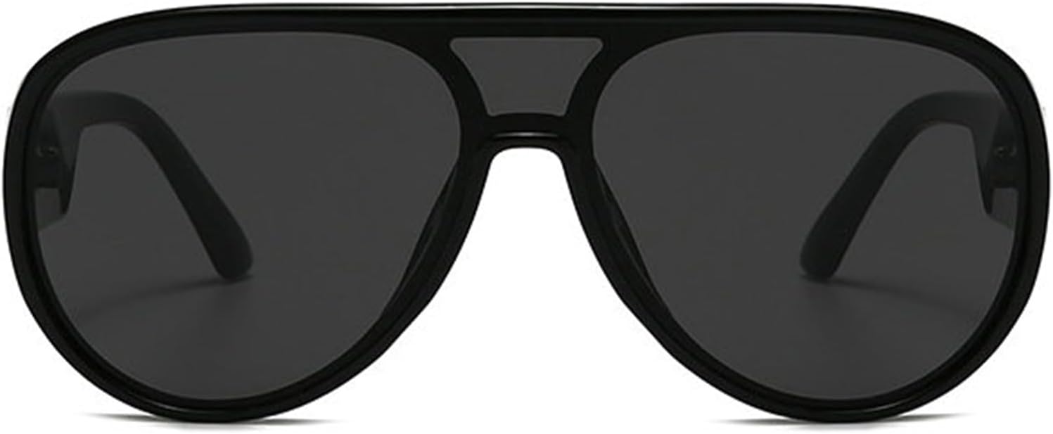 

Willochra Модные солнцезащитные очки-пилот большого размера для женщин и мужчин, в стиле ретро, ​​роскошные солнцезащитные очки в крупной оправе, трендовые очки с защитой от УФ-излучения UV400, C1